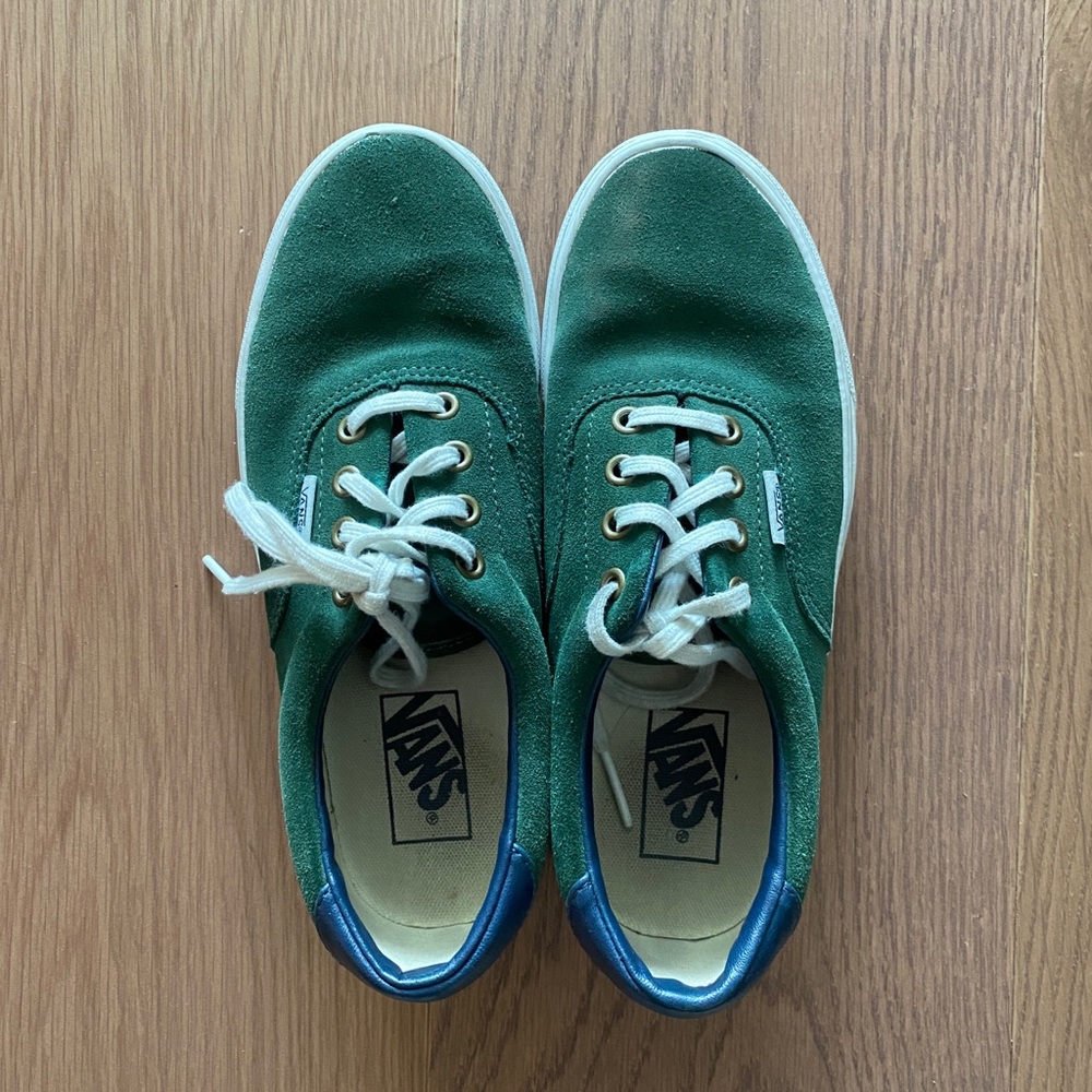 Dark green suede vans